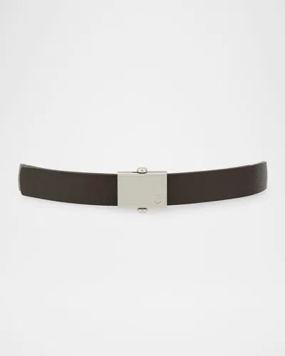 FERRAGAMO MEN'S SQUARE-BUCKLE REVERSIBLE LEATHER BELT