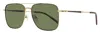 Ferragamo Men's Square Sunglasses Sf266s 723 Gold/tortoise 56mm In Multi