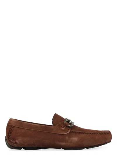 FERRAGAMO MEN'S SUEDE LOAFERS