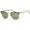 Ferragamo Men's 54mm Black And Shiny Gold Sunglasses In Black