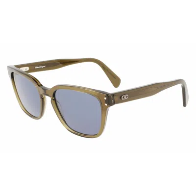 Ferragamo Men's Sunglasses Salvatore  Sf1040s-320  55 Mm Gbby2 In Green