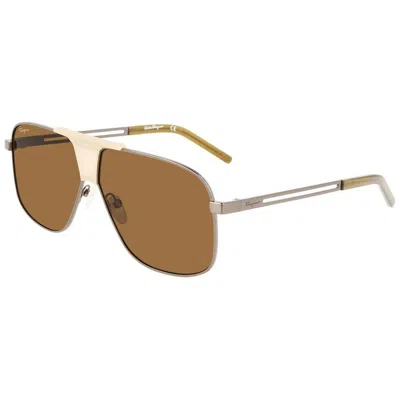 Ferragamo Men's Sunglasses Salvatore  Sf292s-27  63 Mm Gbby2 In Gold