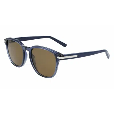 Ferragamo Men's Salvatoresf993s 414 Sunglasses In Transparent