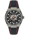 Ferragamo Supreme Skeleton Automatic Watch In Gun