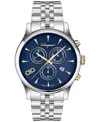 Ferragamo Men's Swiss Chronograph Duo Stainless Steel Bracelet Watch 42mm In Stainless