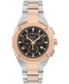 Ferragamo Men's Swiss Chronograph Edge Two-tone Stainless Steel Bracelet Watch 42mm In Multi