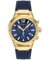 Ferragamo F-80 Chronograph Silicone Strap Watch, 44mm In Gold