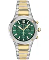 Ferragamo Men's Swiss Chronograph F-80 Two-tone Stainless Steel Bracelet Watch 42mm In Two Tone