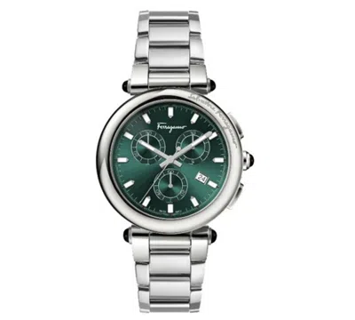 FERRAGAMO MEN'S SWISS CHRONOGRAPH IDILLIO STAINLESS STEEL BRACELET WATCH 42MM
