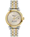 Ferragamo 40mm Two-tone Bracelet Watch In Champagne
