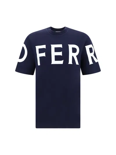 Ferragamo Logo-print Cotton T-shirt In Black