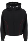 Ferragamo Blouson Jacket With Contrast Piping In Multicolor