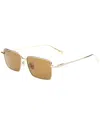 Ferragamo Men's Timeless 57mm Sunglasses In Gold