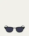Ferragamo Men's Timeless Acetate-metal Square Sunglasses In Black