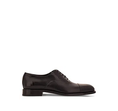 Ferragamo Men's Tramezza Oxford With Toe Cap In Brown