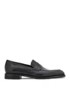 Ferragamo Black Logo Details Business Casual Shoes In Black