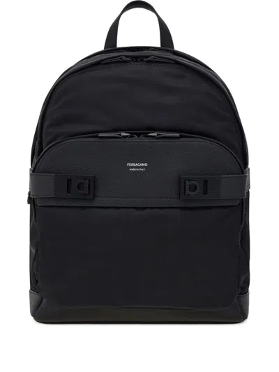 FERRAGAMO FERRAGAMO MEN TWINS NYLON BACKPACK