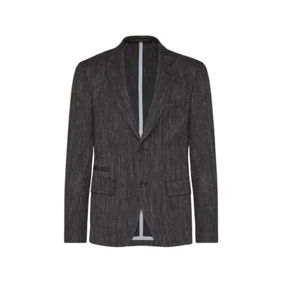 Ferragamo Men's Two Button Blazer In Black