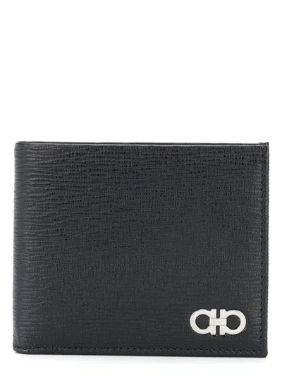 FERRAGAMO MEN'S TWO-TONE BI-FOLD LEATHER WALLET
