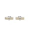 Ferragamo Two Tone Cylindrical Cufflinks In Pld/oro