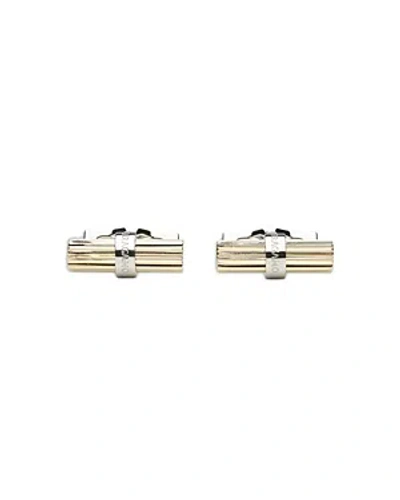 FERRAGAMO MEN'S TWO TONE CYLINDRICAL CUFFLINKS