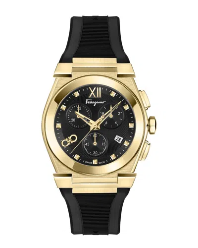 Ferragamo Men's Vega Chrono Watch In Black
