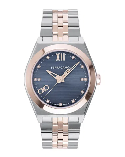 Ferragamo Men's Vega New Diamond Watch In Transparent