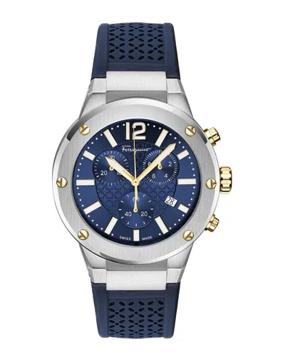 Ferragamo Men's Watch In Blue