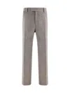 Ferragamo Men Wide Chevron Pants In Gray
