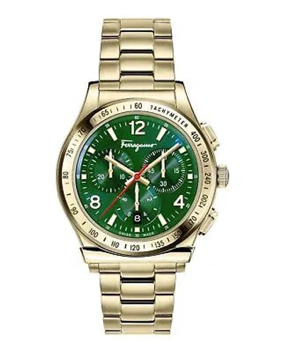 Pre-owned Ferragamo Mens  1898 Gold 42mm Bracelet Fashion Watch