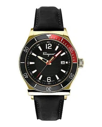 Pre-owned Ferragamo Mens  1898 Multi 44mm Strap Fashion Watch