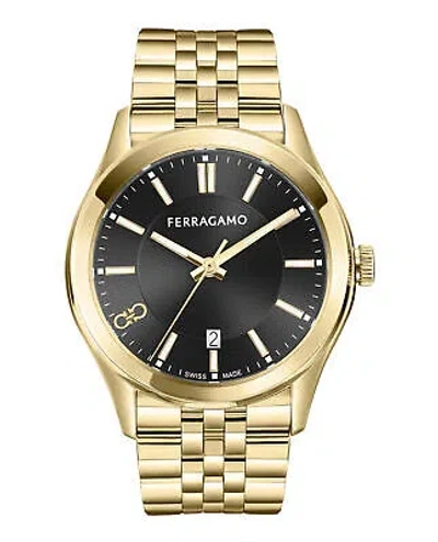 Pre-owned Ferragamo Mens  Classic Gold 42mm Bracelet Fashion Watch