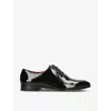 Ferragamo Mens Salvatore  Gianbattista Patent-leather Oxford Shoes In Black