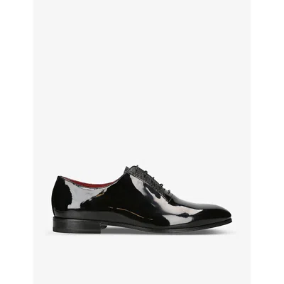 Ferragamo Mens Salvatore  Gianbattista Patent-leather Oxford Shoes In Black