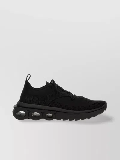 FERRAGAMO MESH UPPER SNEAKERS WITH PULL TAB