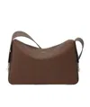 Ferragamo Messenger Bag With Gancini Buckles (m) In Brown