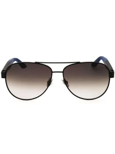 Ferragamo Metal Aviator Sunglasses For Men In Multi