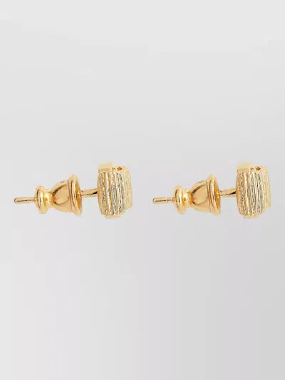 Ferragamo Metal Bow Earrings In Gold