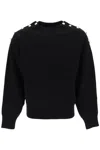 Ferragamo Button Detailed Knitted Sweater In Multicolor