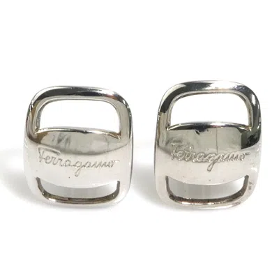 Pre-owned Ferragamo Metal Clip Earrings () In Silver