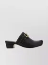 Ferragamo Metal Detail Block Heel Sandals