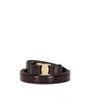 Ferragamo Metal Head Belt In Black