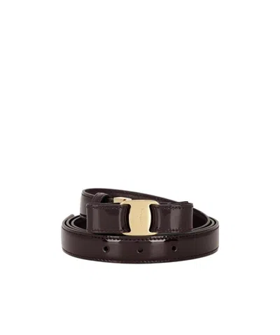 Ferragamo Metal Head Belt In Black