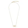 Ferragamo Necklace Featuring Gancini Pendant Adorned With Crystals In Gold