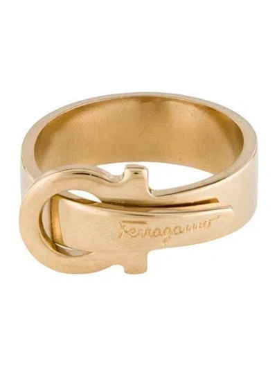 Pre-owned Ferragamo Metal Scarf In Gold