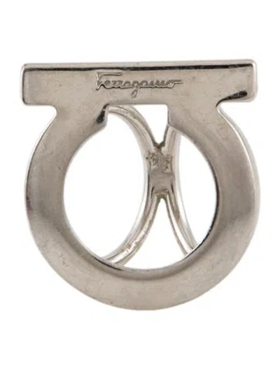 Pre-owned Ferragamo Metal Scarf In Silver
