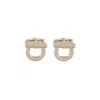 Ferragamo Gancini Logo Cufflinks In Gold