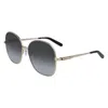 Ferragamo Gold Metal Sunglasses In Brown
