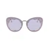 Ferragamo Purple Metal Sunglasses In Blue