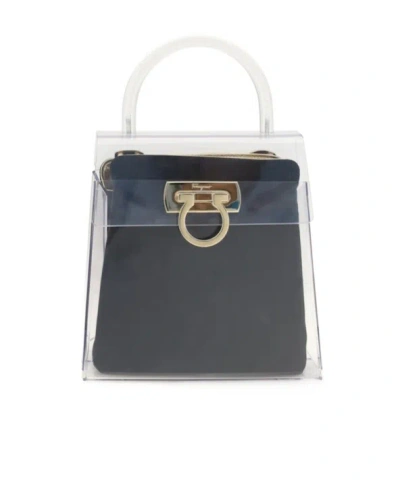 Ferragamo Metal-fitted Handbag In Blue